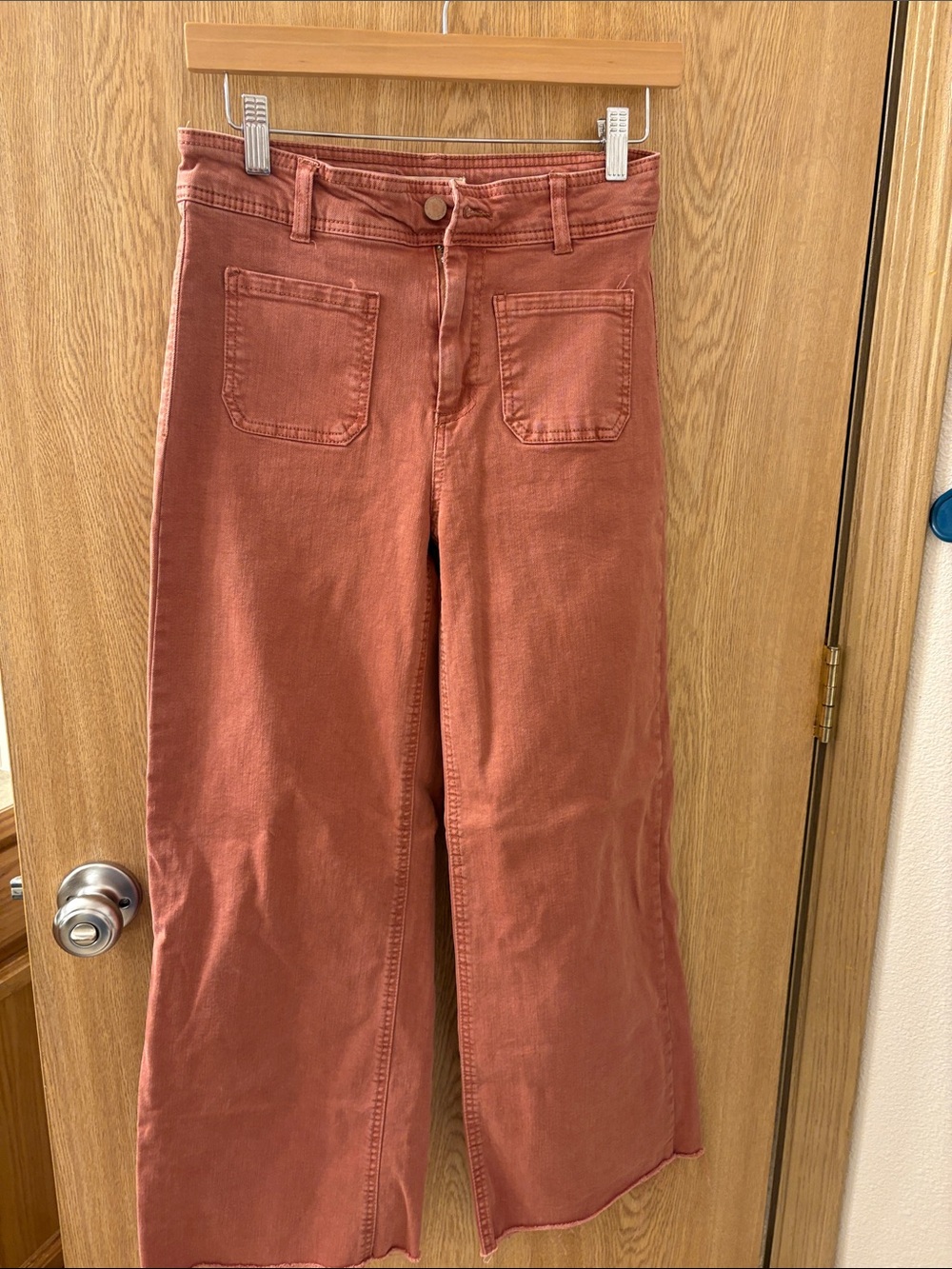 Oat New York Wide-Leg Jeans in Rusty Terracotta
